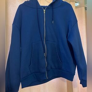 Blue Zip-Up Hoodie